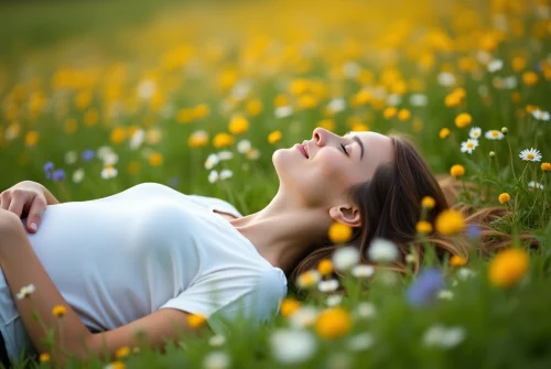 Champ de fleurs tapissé : un allié naturel pour apaiser les douleurs dorsales